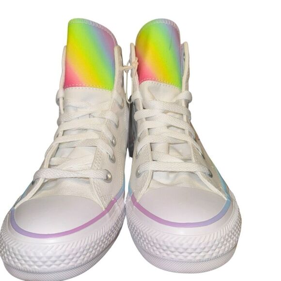 New Women's Converse Chuck Taylor All Star High Pride Sneakers A10216C Size 7 - Picture 4 of 7